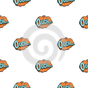 Ouch, speech bubble pattern seamless
