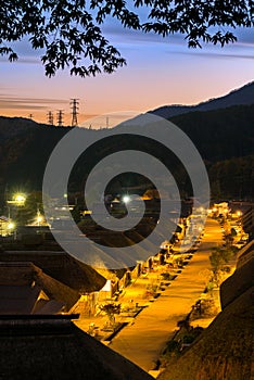 Ouchujuku Village sunset Fukushima Japan