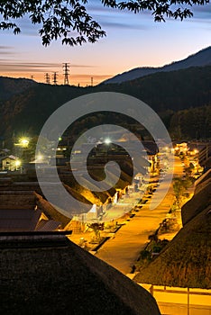 Ouchujuku Village sunset Fukushima Japan