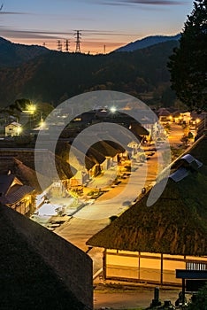 Ouchujuku Village sunset Fukushima Japan