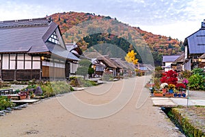 Ouchujuku Village sunset Fukushima Japan