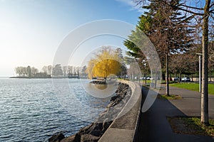 Ouchy Promenade and Lake Geneva - Lausanne, Switzerland