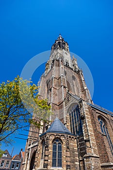 Oude Kerk, is a historic church in Delft, Netherlands, is a 75-meter-tall building that leans about two meters from the vertical