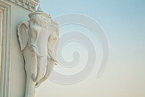 Oudong, stupa that contains relics of Buddha, elephants heads