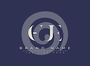 OUE abstract letter logo design