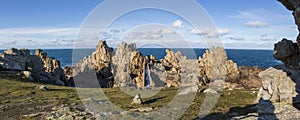 Ouessant island, Breton coast in the Atlantic, Brittany region, the Finistere department, France