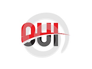 OUI Letter Initial Logo Design Vector Illustration