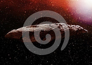 Oumuamua Asteroid Illustration