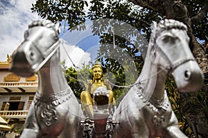 Ounalom pagoda is a wat located on Sisowath Quay in Phnom Penh, Cambodia, near the Royal Palace of Cambodia.