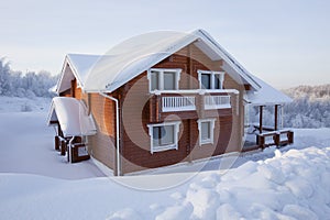Ð¡ountry house in winter