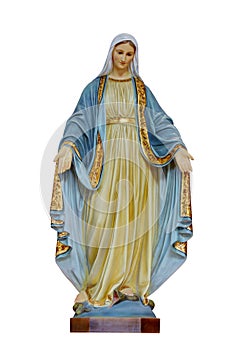 Our Blessed Morther Mary statue isolated