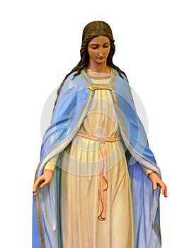 Our Blessed Mother Mary statue isolated