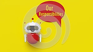 Our commitments speech bubble concept