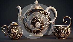 Timeless Beauty: Elegant Porcelain Tea Set