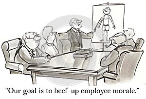 Our goal is to beef up employee morale photo