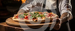 Our hotels renowned chef offers a delectable selection of pizzas photo