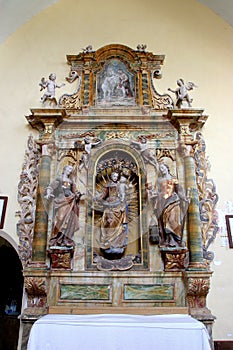 Our Lady altar in the chapel of St. Wolfgang in Vukovoj, Croatia