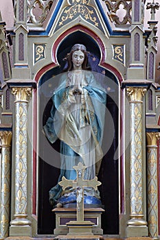 Our Lady, altar at St. Roch Church in Luka, Croatia