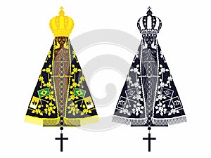 Our Lady Aparecida set with different colors and rosary photo