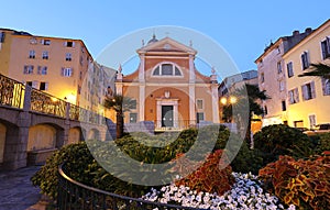 The Our Lady of the Assumption cathedral in Ajaccio city , Corsica island, France.