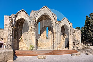 Our Lady of the Burgh church. Rhodes, Greece