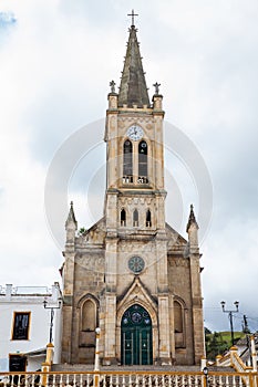 Our Lady of Chiquinquira church of Turmeque city in Colombia photo