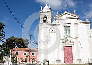Our Lady of EncarnaÃÂ§ÃÂ£o church and pillory in Ameixoeira, Lisbon, Portugal