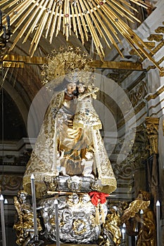 Altar of Basilica de Virgin de los Desamparados in Valencia in Spain photo