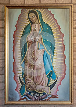 Our Lady of Guadalupe at San Lorenzo Seminary church, Santa Inez, CA, USA