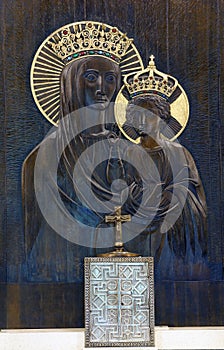 Our Lady, the high altar in the church of Our Lady of Sljeme - Queen of Croats on Sljeme, Zagreb, Croatia