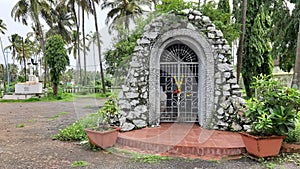 Our Lady of Lourdes grotto at Saint Michael's Church, Anjuna - Goa