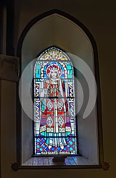Our Lady of Perpetual Succour & St Cumin Church stain Glassed Window