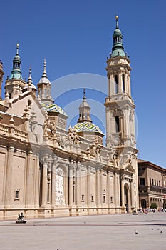 Our Lady of the Pillar Basilica in Zaragoza, Spain