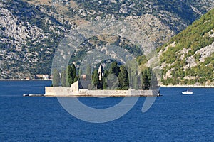 Our Lady of the Rocks Island near the town of Perast, Montenegro