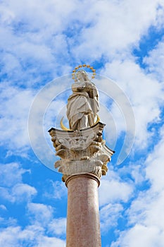 Our Lady statue at old town in Innsbruck Austria