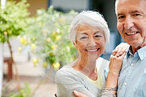 Our love still stands strong. Portrait of a happy senior couple outdoors.