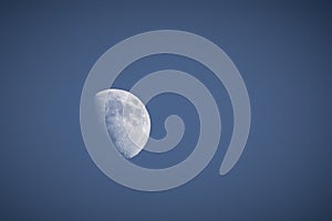 The moon in the July sky