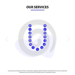 Our Services Accessories, Beauty, Lux, Necklets Solid Glyph Icon Web card Template