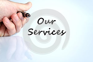 Our services text concept