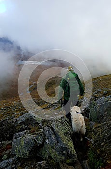 Down towards the fog