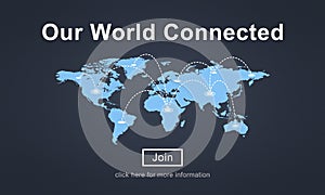 Our World Connected Social Networking Interconnection Concept