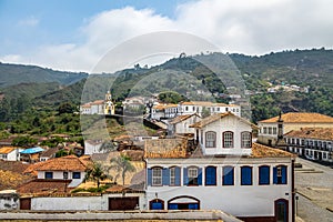 Ouro Preto City and Merces de Cima Church on background - Ouro Preto, Minas Gerais, Brazil photo
