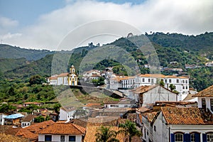 Ouro Preto City and Merces de Cima Church - Ouro Preto, Minas Gerais, Brazil photo