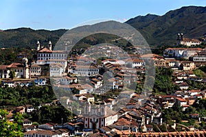 Ouro preto cityscape minas gerais brazil photo