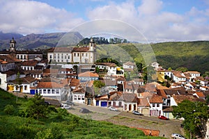 Ouro Preto historical colonial city UNESCO world heritage in Minas Gerais state, Brazil