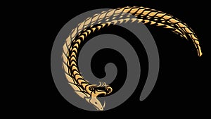 Ouroboros symbol of ancient snake eating its tail