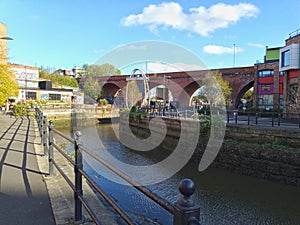 Ouseburn at Newcastle upon Tyne UK