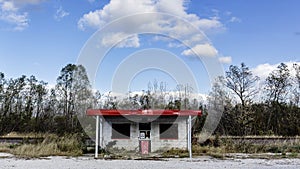 Out of business gas station