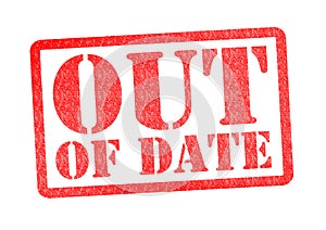 OUT OF DATE Rubber Stamp