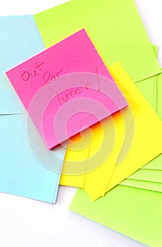 Out for lunch post it